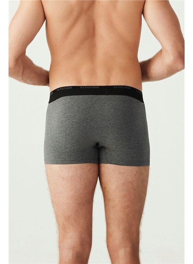 BASE. Polo Assn. Men's Anthracite Melange - Black - Gray Melange 3-Piece Boxer 80338