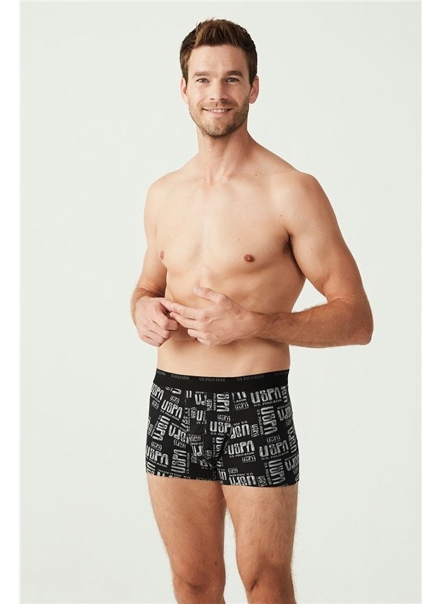 BASE. Polo Assn. Men's Anthracite Melange - Black - Gray Melange 3-Piece Boxer 80338