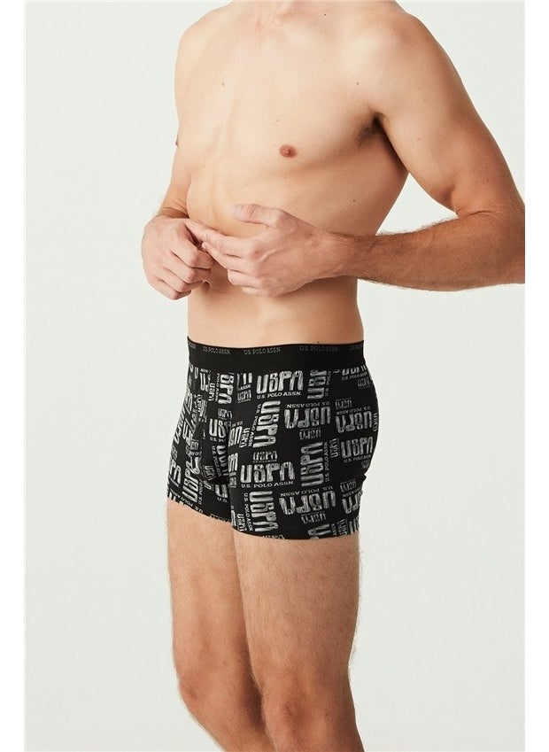 BASE. Polo Assn. Men's Anthracite Melange - Black - Gray Melange 3-Piece Boxer 80338