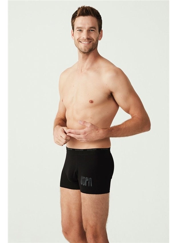 BASE. Polo Assn. Men's Anthracite Melange - Black - Gray Melange 3-Piece Boxer 80338