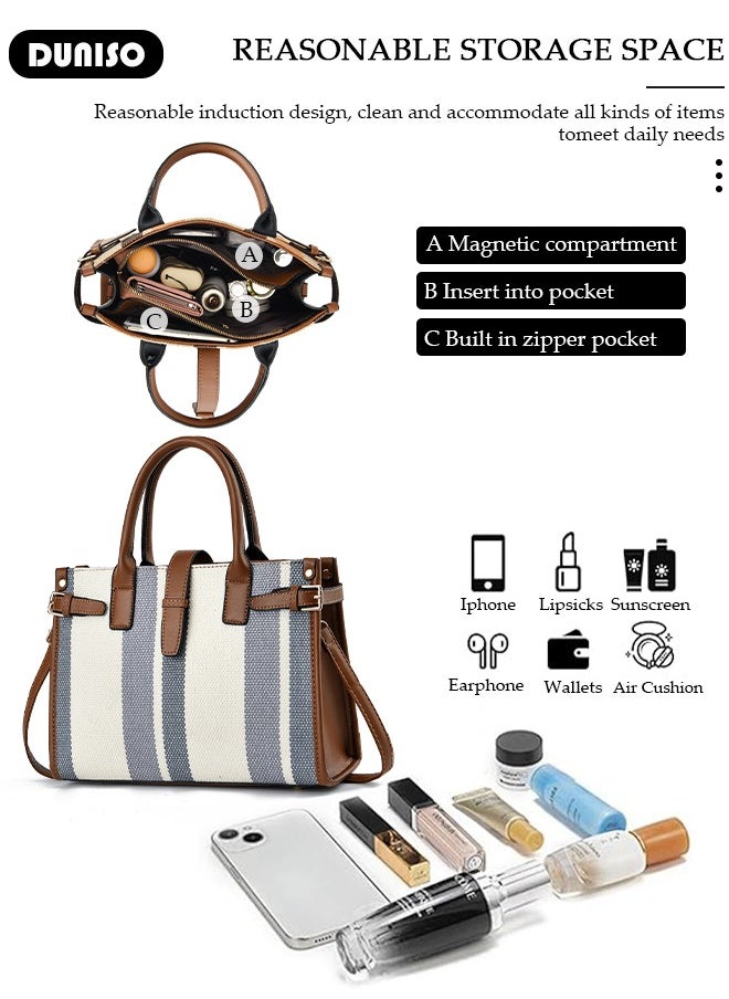 Elegant Women's Handbag,Crossbody Bag with Removable Shoulder Strap,Large Capacity Tote Bag Shoulder Bag Fashion Ladies Satchel Bag for Women/Ladies Office Travel Daily Bag