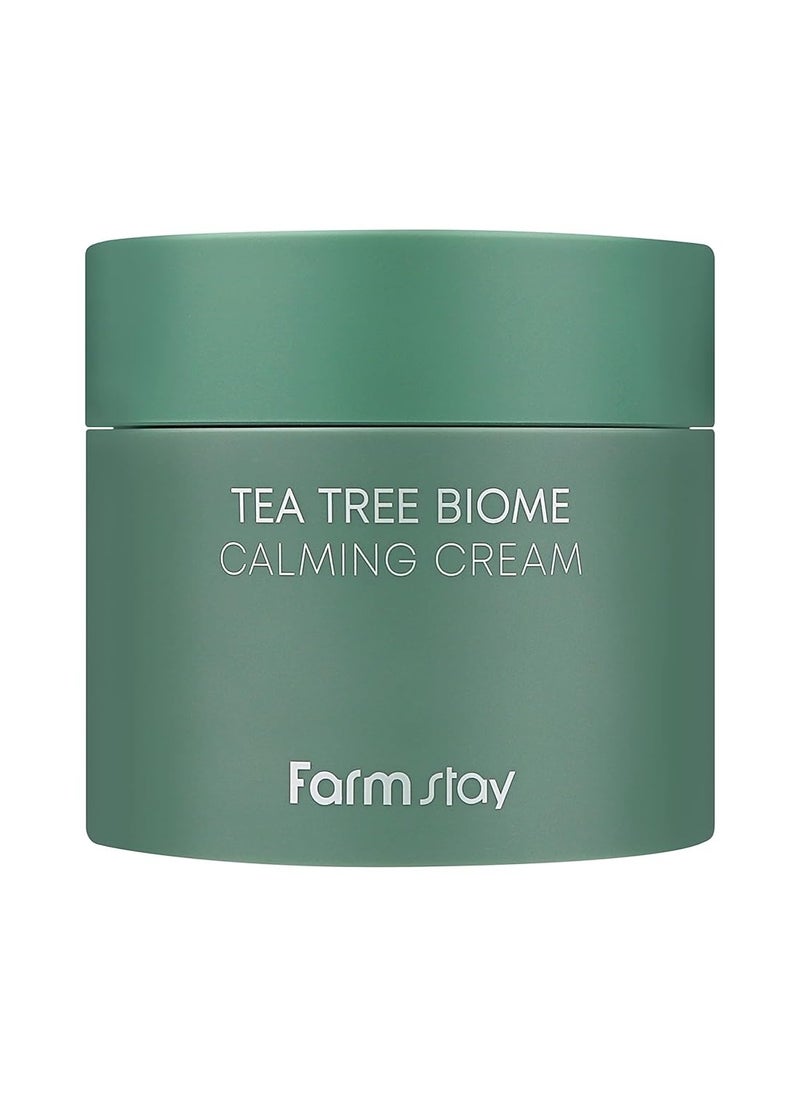 FARMSTAY TeaTree Biome Calming Cream - Day & Night Daily Face Moisturizer cream for Women & Men, Calming & Hydrating Cream for Dry, Sensitive, Itchy Skin, Acne, Korean Skin Care 2.70 Fl. Oz / 80ml