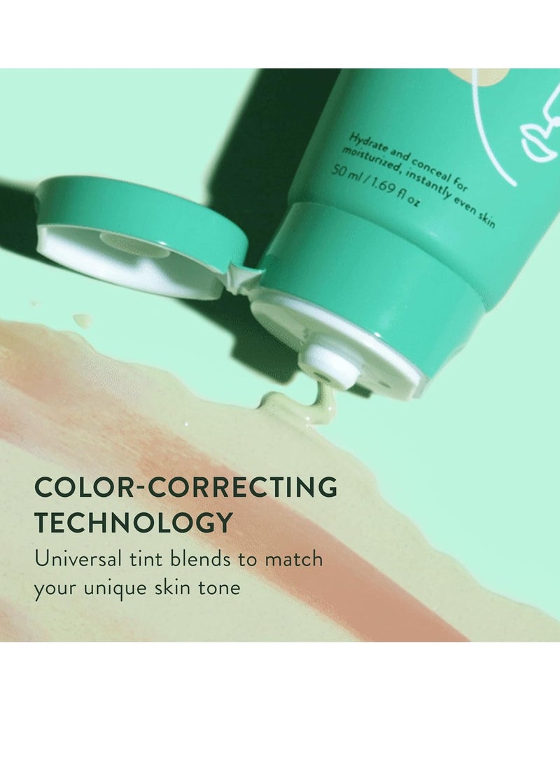 Peach Slices - Redness Relief Color Correcting Moisturizer (1.69 oz) - Hydrate & Conceal - Visibly Reduce Redness & Irritation - Panthenol, Cica, Algae - Vegan, Cruelty Free, Korean Skin Care & Beauty