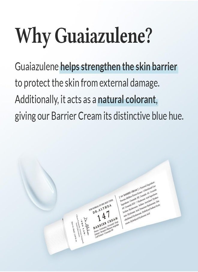 Dr. Althea 147 Barrier Cream | Daily Skin Barrier Repair Care | Deep Hydrating with Hyaluronic Acid & Ceramides | Korean Vegan Skincare for All Skin Types | 1.7 Fl Oz (50ml)