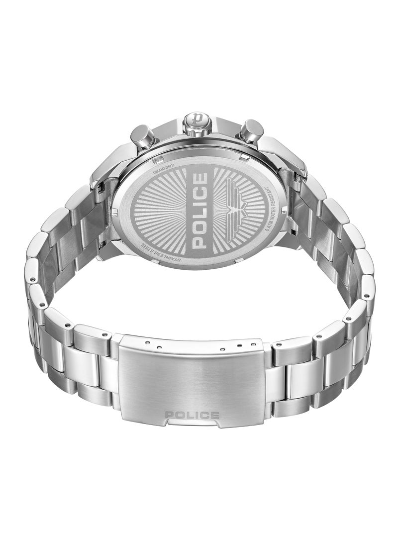 Men's Reactor Men's Black Dial Watch with Stainless Steel Bracelet, 44mm