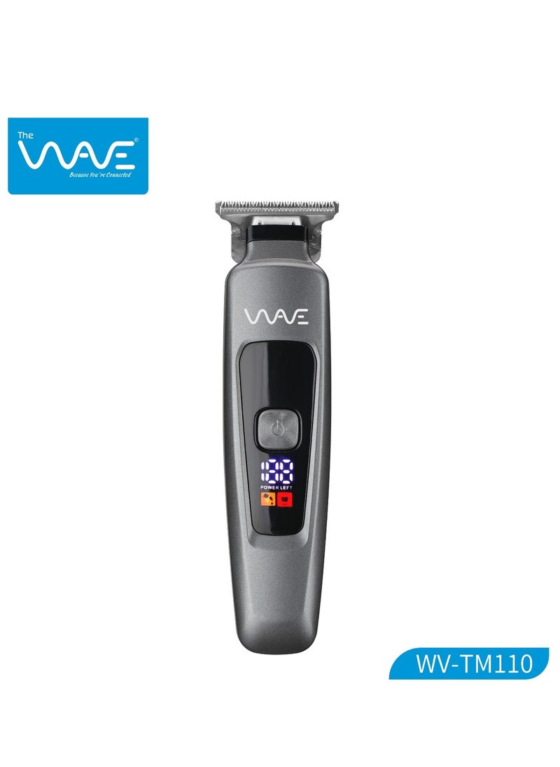 Cordless Hair & Beard Trimmer – Precision T-Blade, LED Display, Rechargeable, Zero-Gap Lining & Grooming Kit