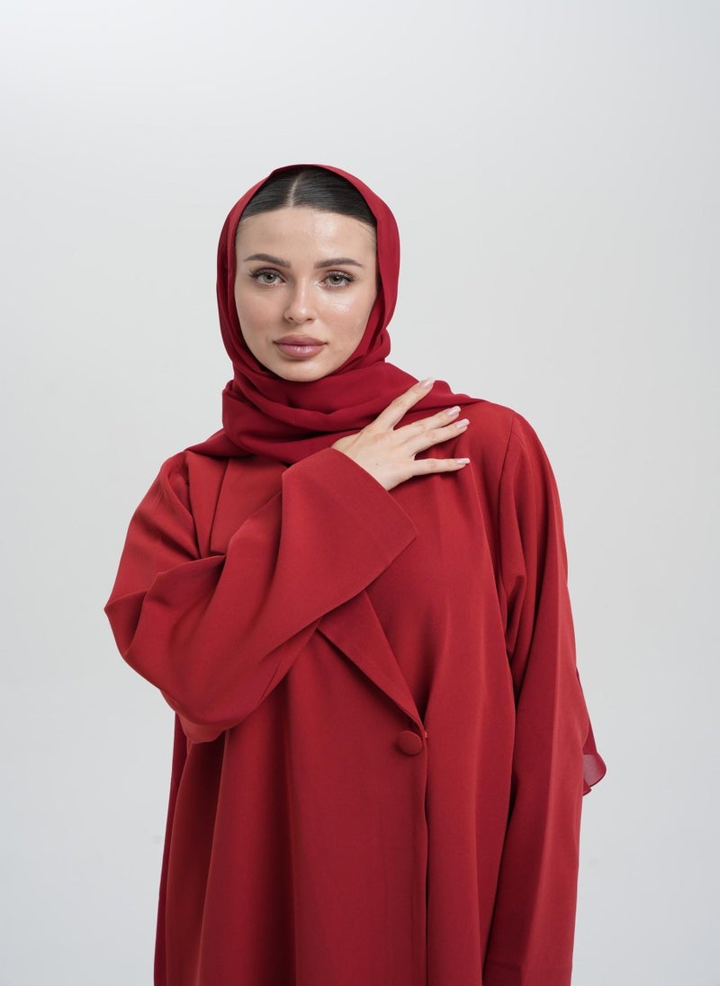 High collar abaya