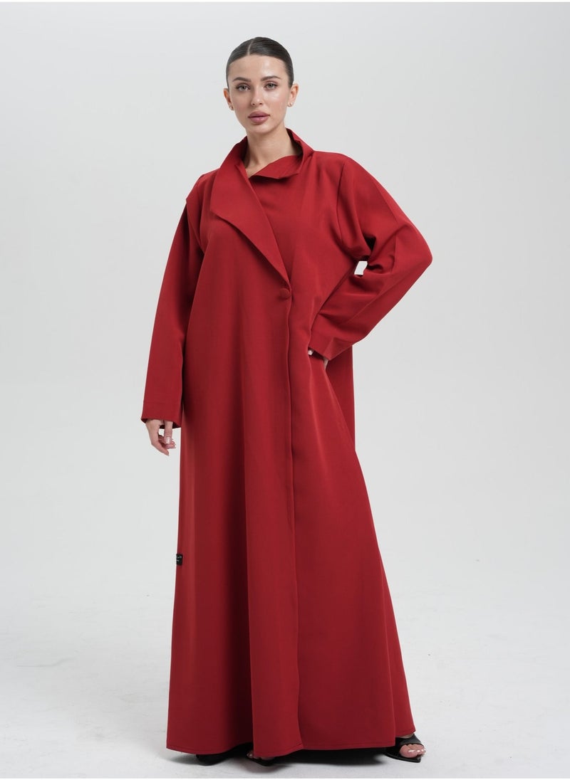 High collar abaya