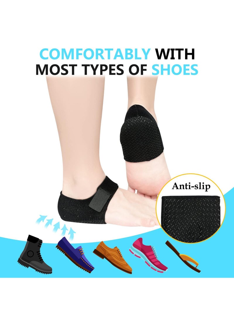 Premium Gel Heel Protectors for Plantar Fasciitis, Heel Pain Relief, Achilles Tendinitis, Dry Cracked Heels - Cushioned Heel Cups for Men & Women