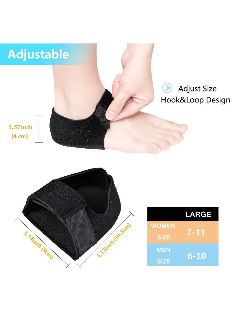 Premium Gel Heel Protectors for Plantar Fasciitis, Heel Pain Relief, Achilles Tendinitis, Dry Cracked Heels - Cushioned Heel Cups for Men & Women