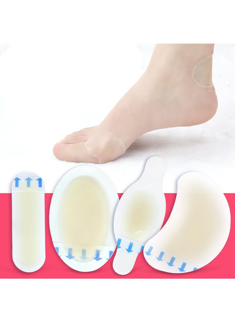Blister Pads - 15 Packs of Waterproof Hydrocolloid Seal Bandages for Heels, Feet, and Toes - Adhesive Blister Prevention with Gel Cushions