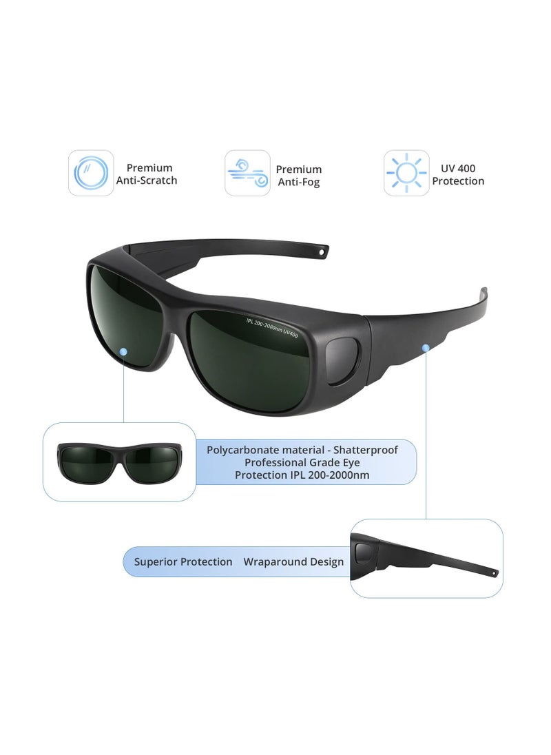 Laser Safety Glasses 200nm-2000nm Protective Goggles for Laser Hair Removal and Cosmetology Operators with Eye Protection