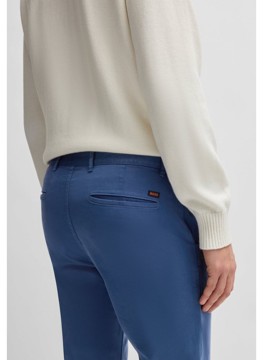 Slim-fit chinos in stretch-cotton satin