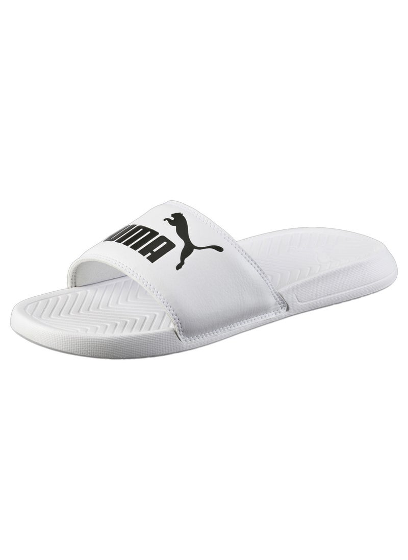 Popcat Unisex White Slide Sandals