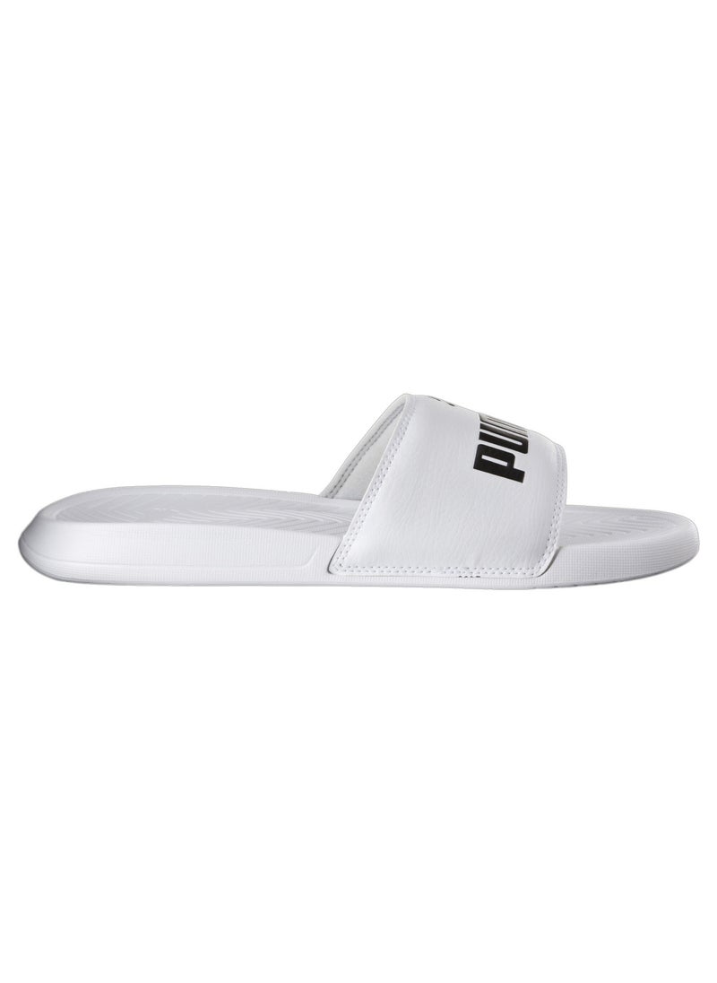 Popcat Unisex White Slide Sandals