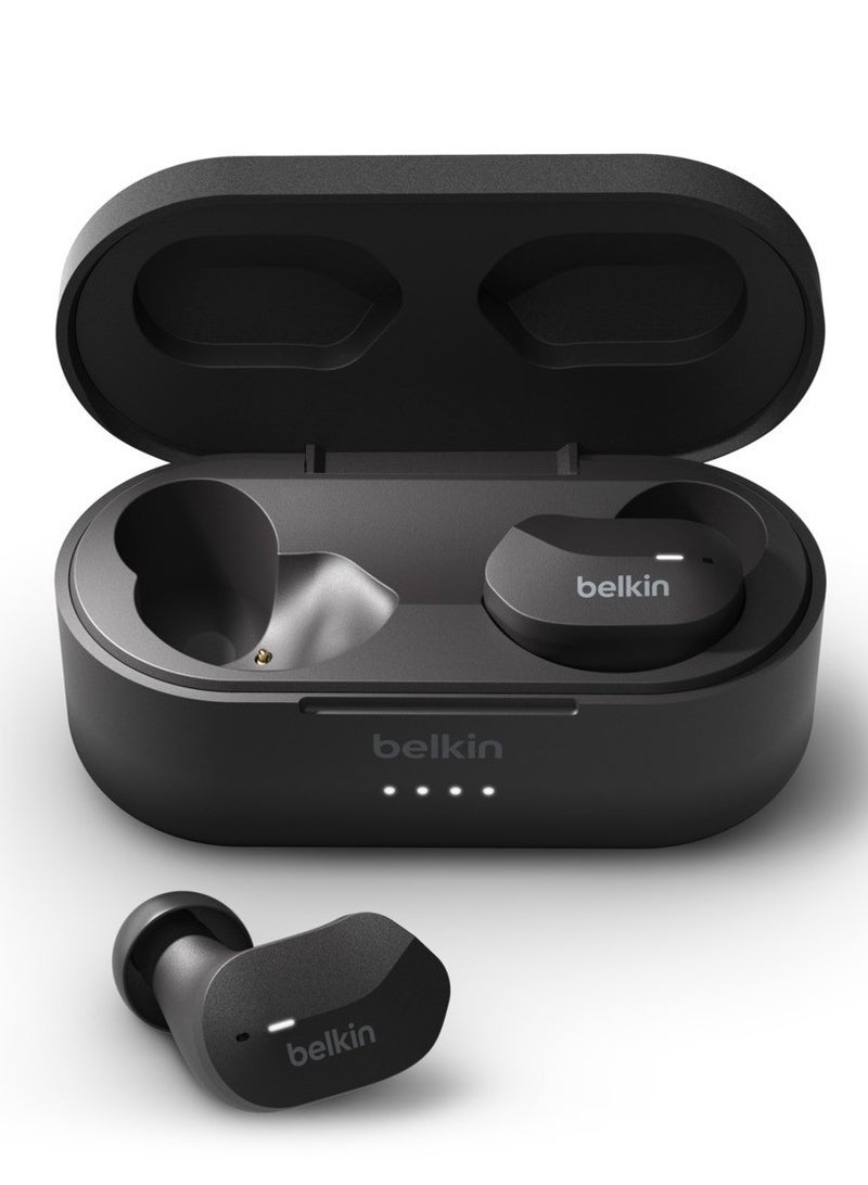 Sounform Play True Wireless Earbuds - 4 Microphones For Ultra Clear Calls Black