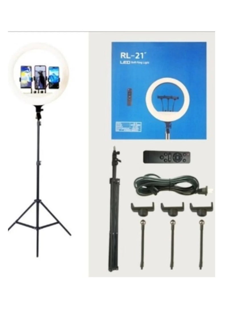 RL21 Inch Ring Light Tripod LED Soft Ring Light with Remote Control