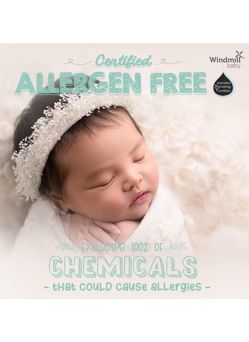 baby Hypoallergenic & Sensitive Laundry Detergent, USDA Certified Natural, for Newborns and Sensitive Skin, Powered by Bio-Enzymes, Fragrance Free - 900ml