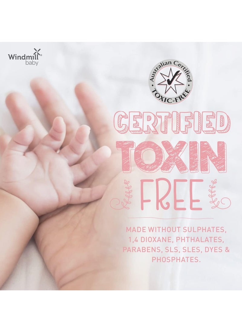 baby Hypoallergenic & Sensitive Laundry Detergent, USDA Certified Natural, for Newborns and Sensitive Skin, Powered by Bio-Enzymes, Fragrance Free - 900ml