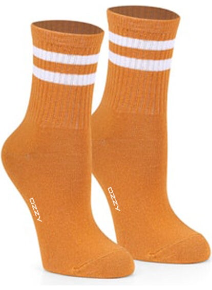 Women's 6-Piece Mixed Color Striped College Tennis Socks
