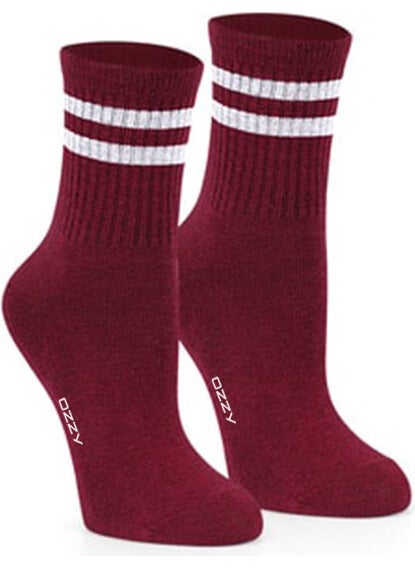 Women's 6-Piece Mixed Color Striped College Tennis Socks