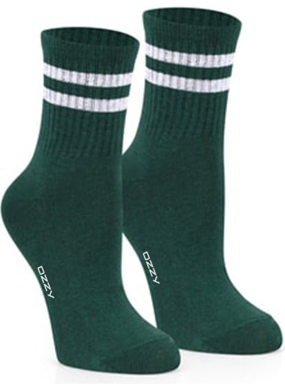 Women's 6-Piece Mixed Color Striped College Tennis Socks