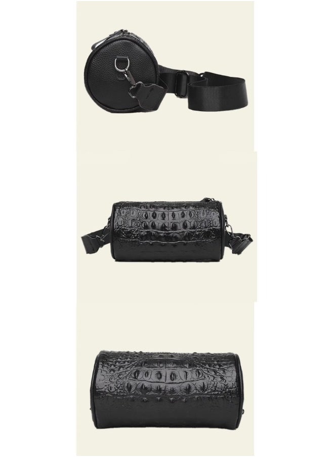 Crocodile Cowhide Leather Handbag – Stylish Dhol-Style Shoulder & Crossbody Bag