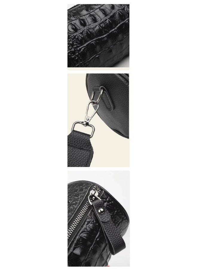 Crocodile Cowhide Leather Handbag – Stylish Dhol-Style Shoulder & Crossbody Bag