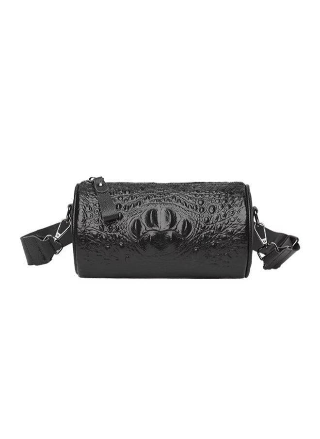 Crocodile Cowhide Leather Handbag – Stylish Dhol-Style Shoulder & Crossbody Bag