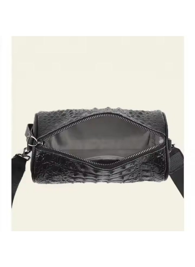 Crocodile Cowhide Leather Handbag – Stylish Dhol-Style Shoulder & Crossbody Bag