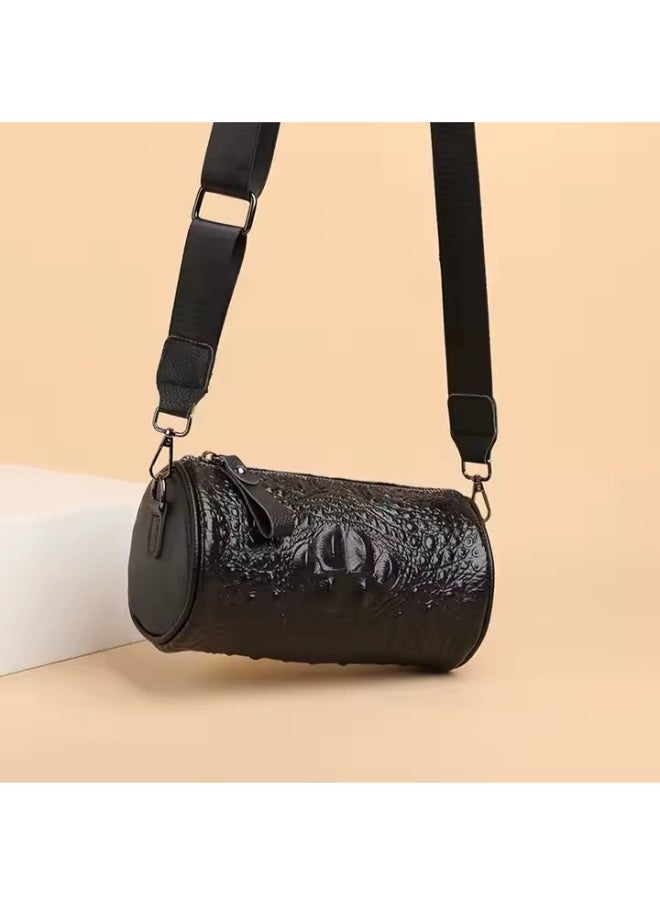 Crocodile Cowhide Leather Handbag – Stylish Dhol-Style Shoulder & Crossbody Bag