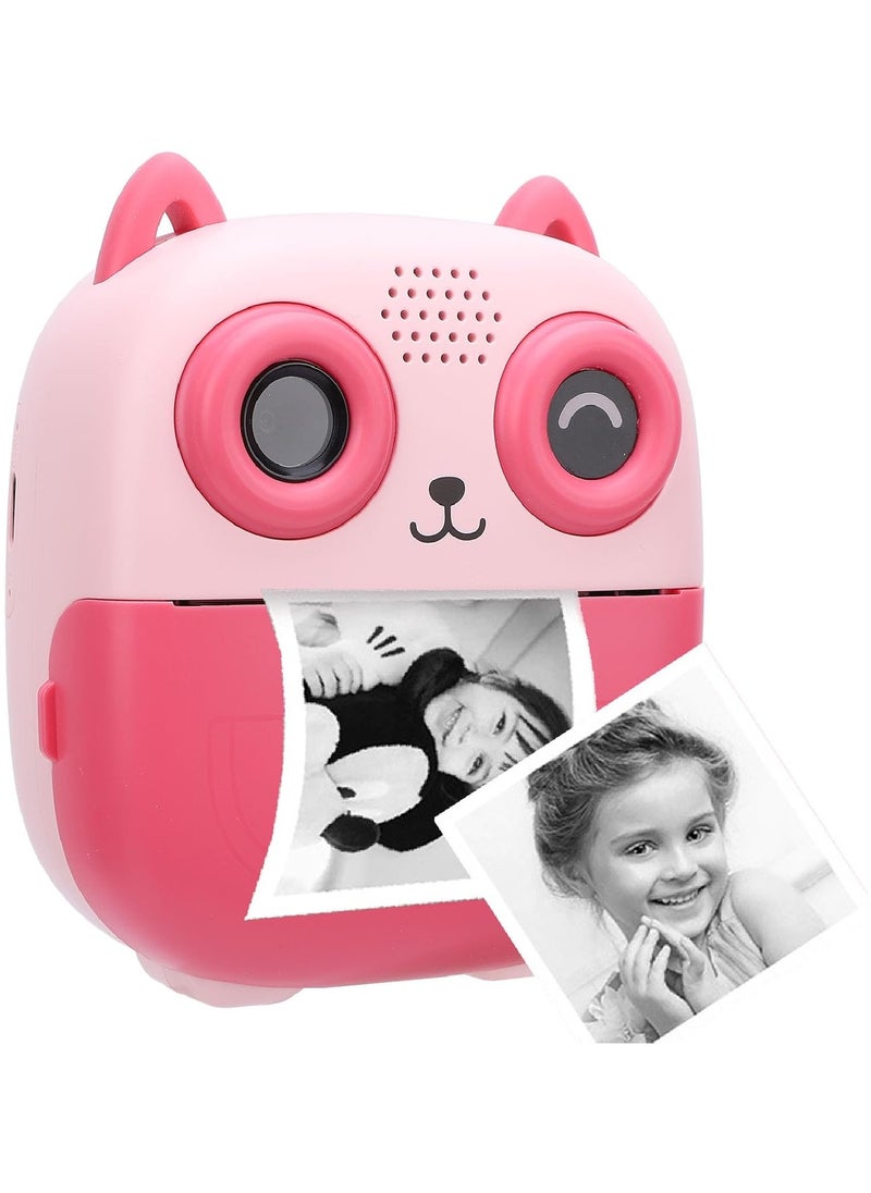 Kids Camera Instant Print, 1080P 48MP, Pink, Instant  Camera, 2.4 Inch Screen, Thermal Printing, 6X Digital Zoom, Support Games and Music