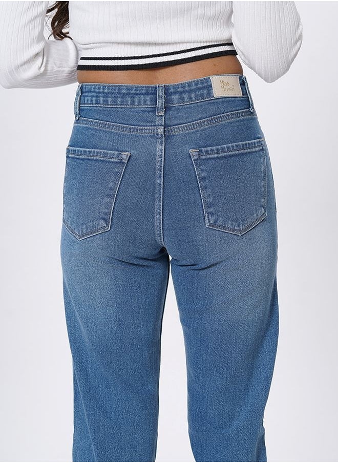 MISS MAVEN WOMEN MOM FIT JEANS