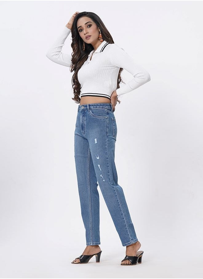 MISS MAVEN WOMEN MOM FIT JEANS