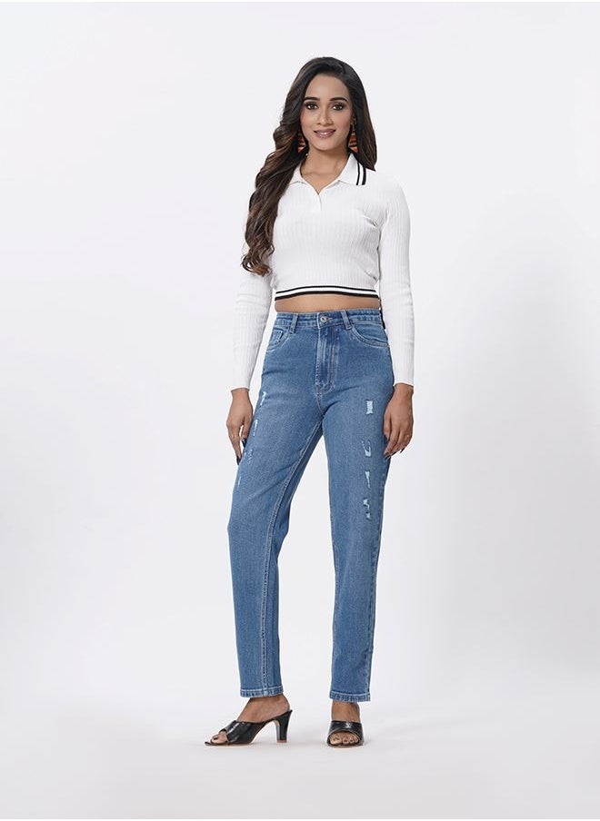 MISS MAVEN WOMEN MOM FIT JEANS