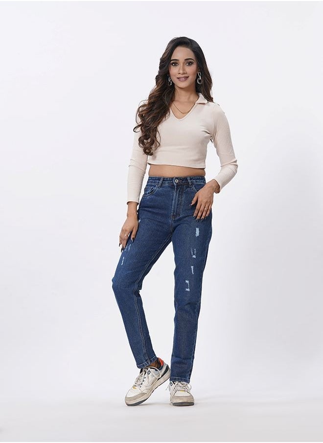 MISS MAVEN WOMEN MOM FIT JEANS