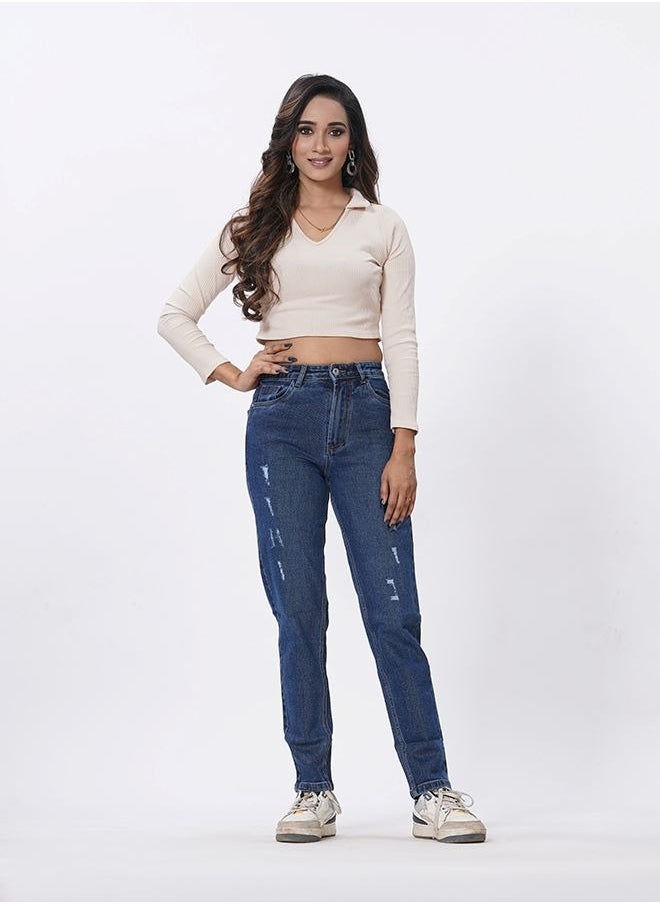 MISS MAVEN WOMEN MOM FIT JEANS