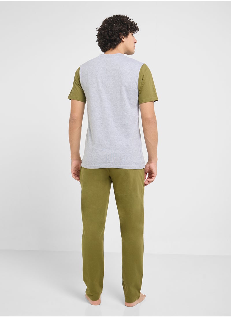 Nightwear T-Shirt & Pants Set