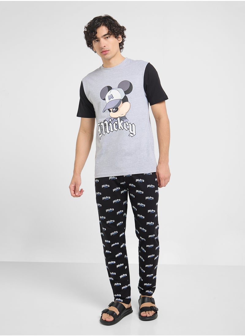 Nightwear T-Shirt & Pants Set
