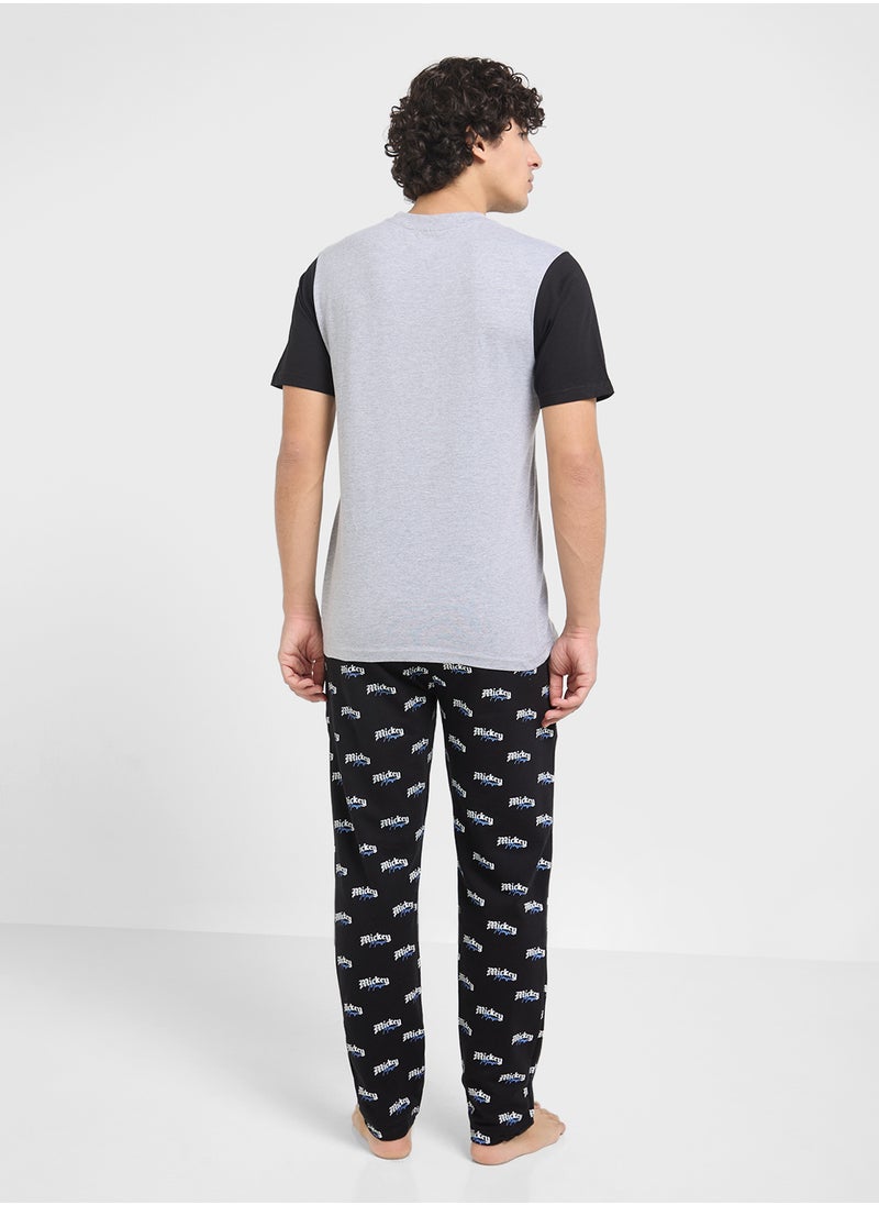 Nightwear T-Shirt & Pants Set