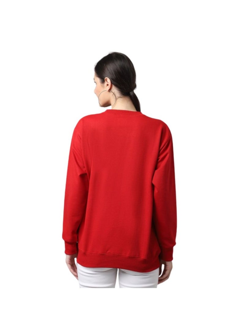 USA Printed Women's Sweatshirt–Full Sleeve,Soft Cotton Fabric|Comfortable&Stylish|Casual Sweatshirt For Everyday Wear|Sweatshirt For Women's