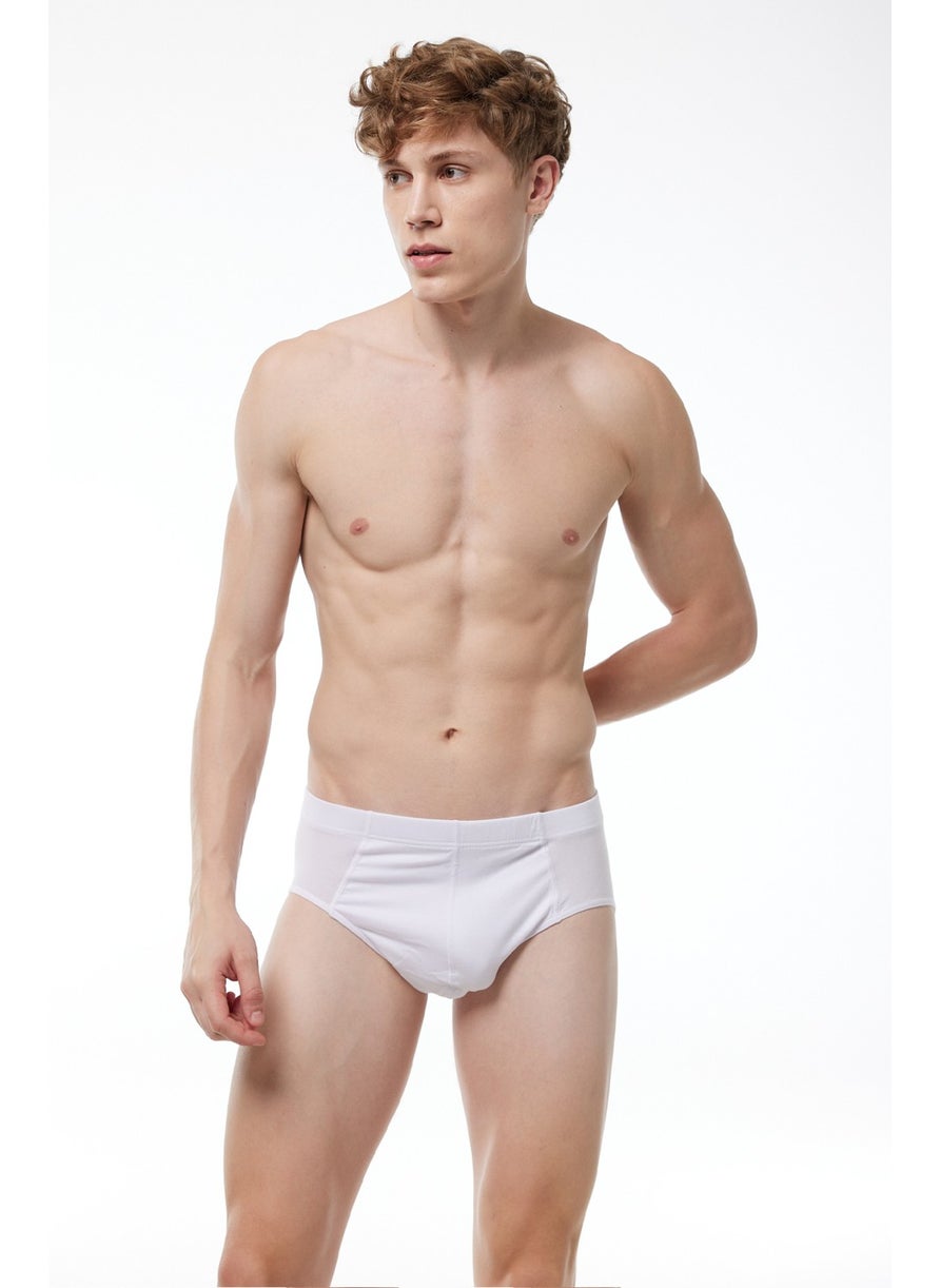 Men's White Modal Slip Panties 053