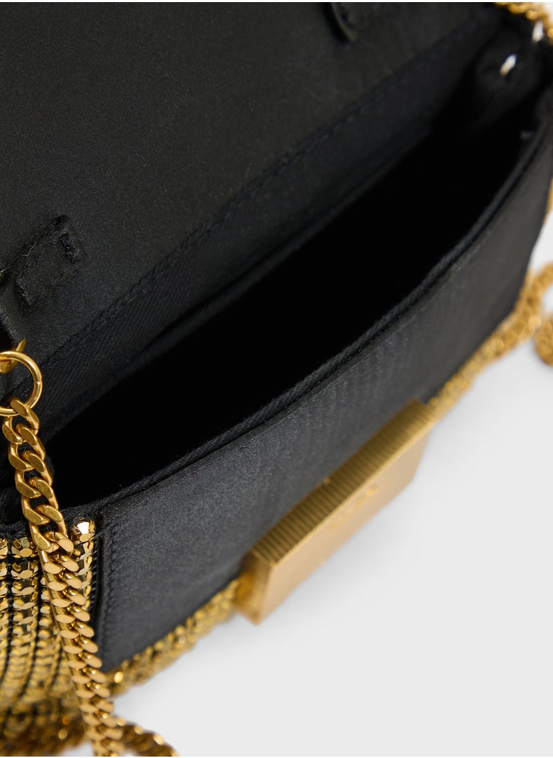 Gliters Crystal Mini Cross Body Bag