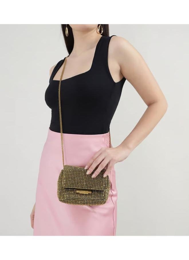 Gliters Crystal Mini Cross Body Bag