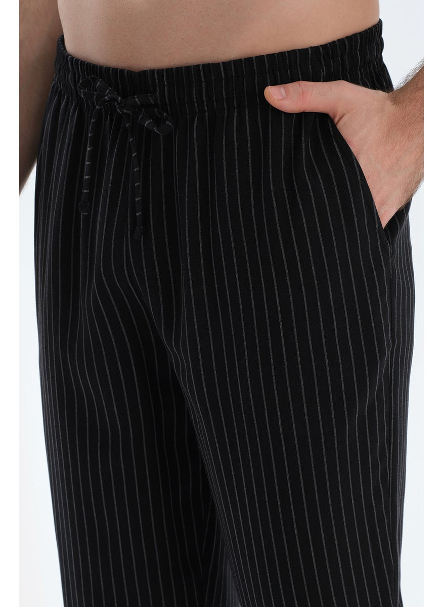 Striped Trousers Viscose Mid Rise Regular/Classic Fit Sleepwear