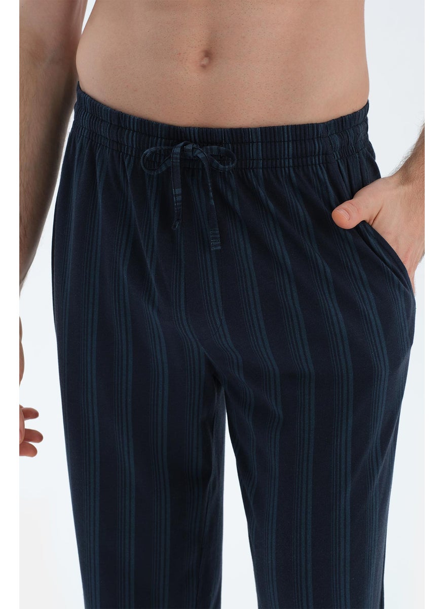 Striped Trousers Cotton Blend Mid Rise Regular/Classic Fit Sleepwear