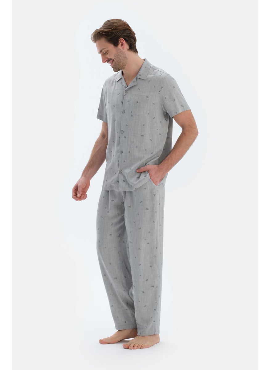 Printed Trousers Viscose Mid Rise Regular/Classic Fit Sleepwear