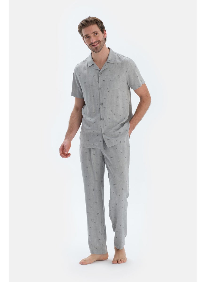 Printed Trousers Viscose Mid Rise Regular/Classic Fit Sleepwear