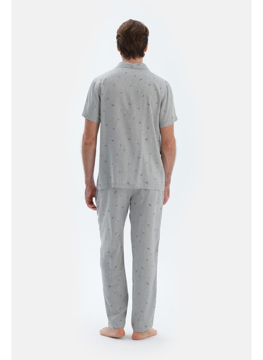 Printed Trousers Viscose Mid Rise Regular/Classic Fit Sleepwear