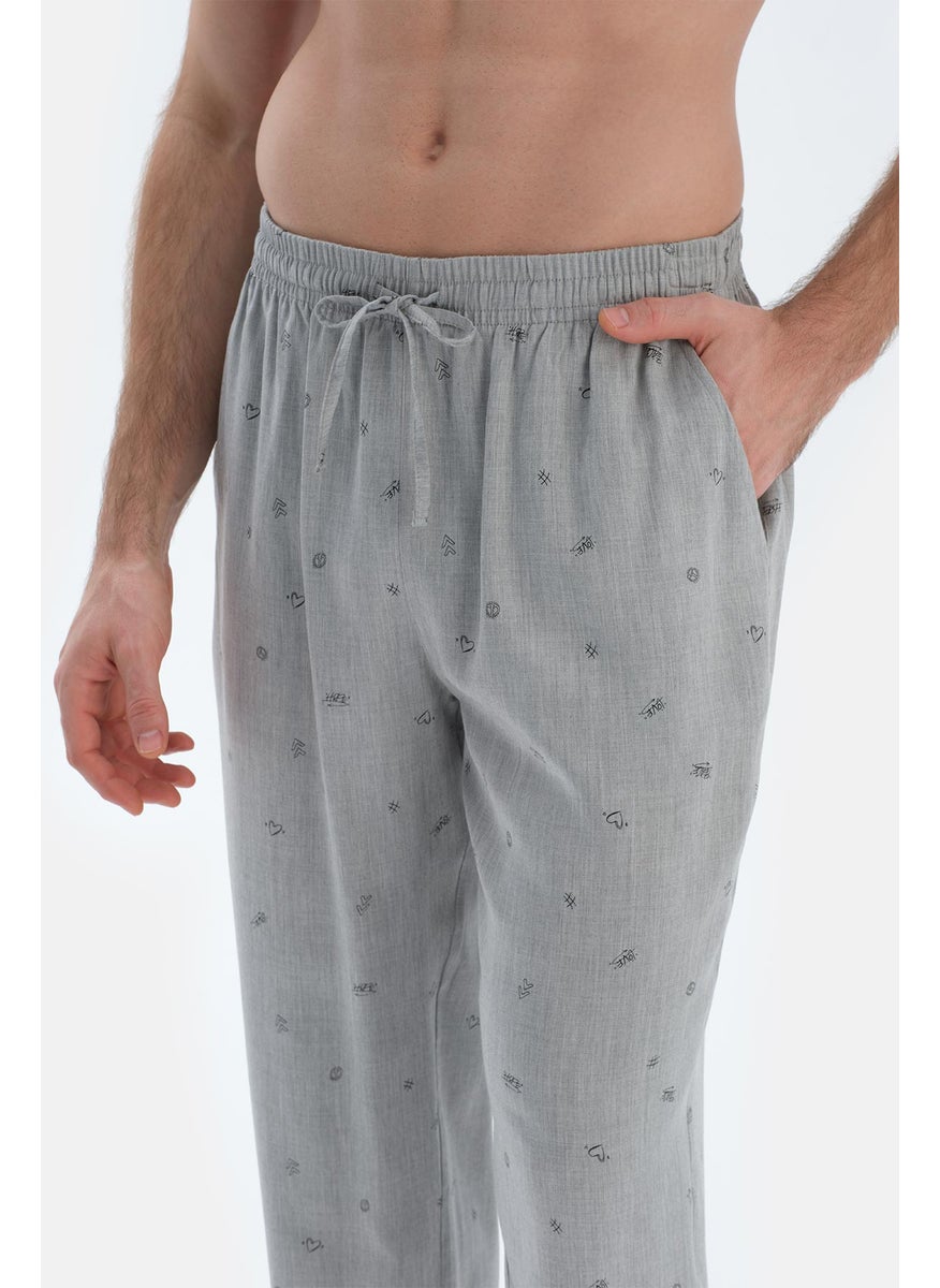 Printed Trousers Viscose Mid Rise Regular/Classic Fit Sleepwear